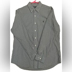 Polo by Ralph Lauren Black Classic Casual Shirt LG 16 1/2